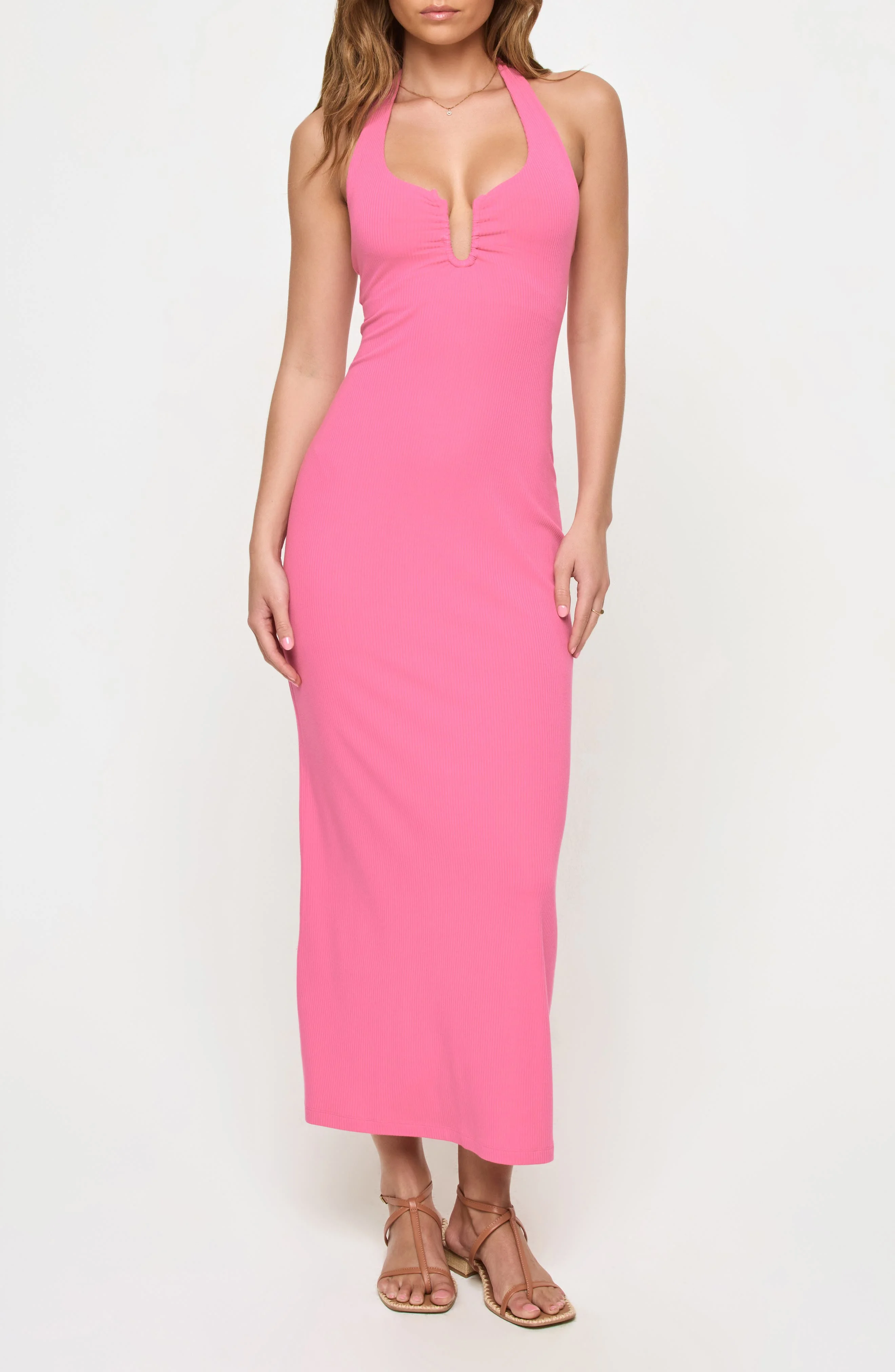 LSPACE La Femme Cover-Up Halter Maxi Dress in Begonia at Nordstrom - 1