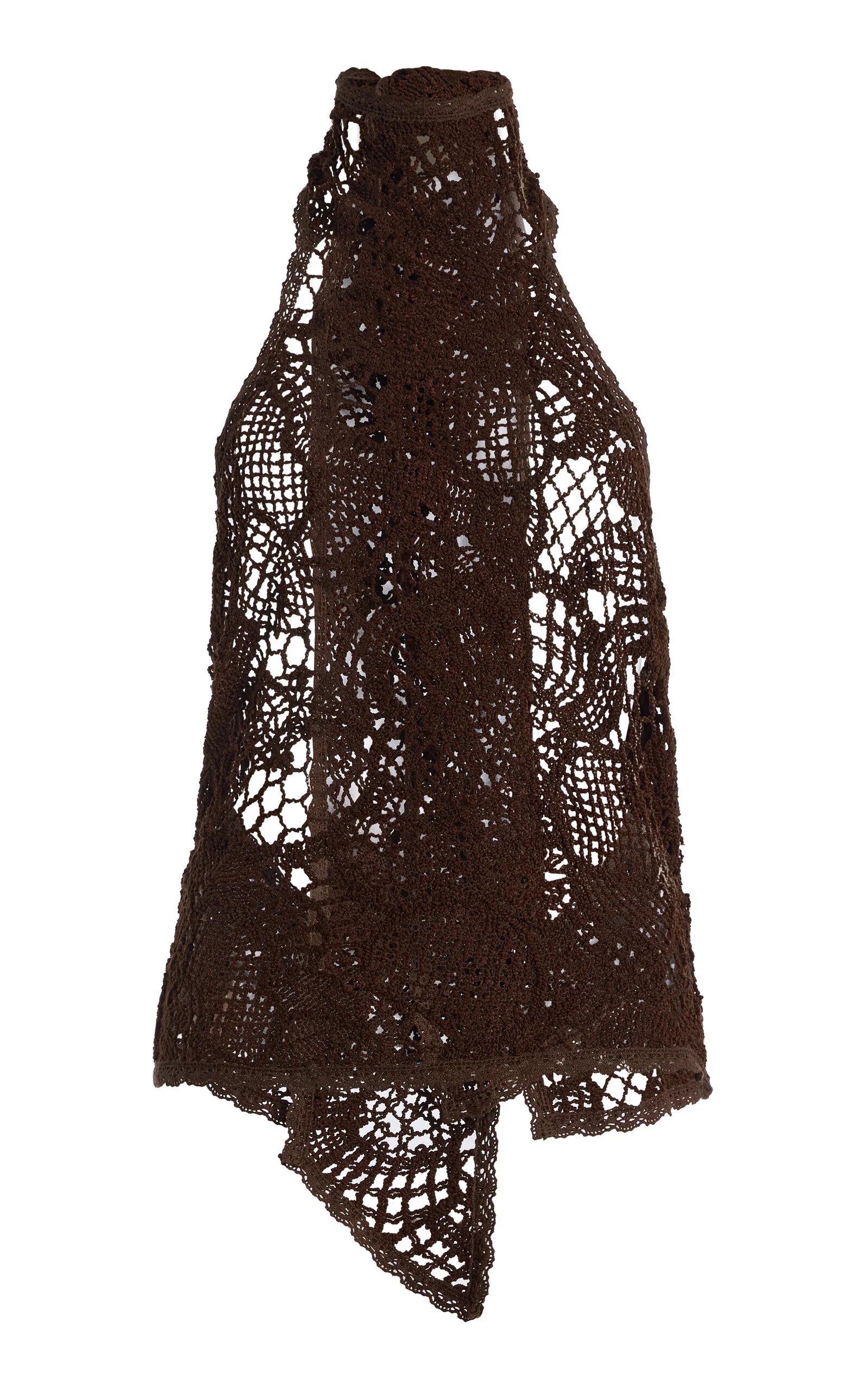 Indy Crocheted Lace Top brown - 1