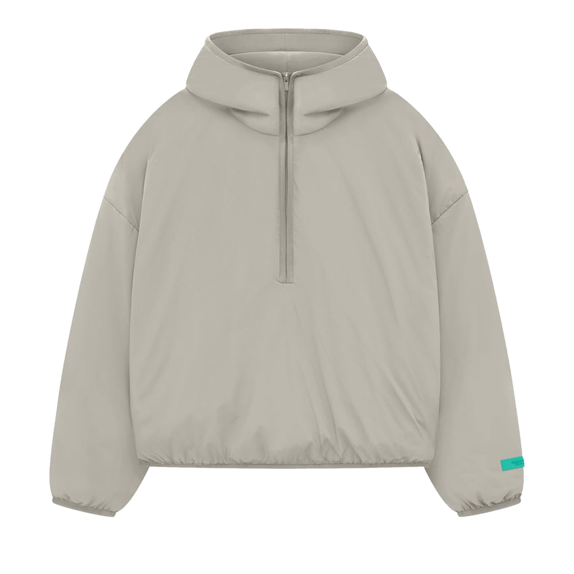 Fear of God Essentials Nylon Filled Half Zip Hoodie 'Seal' - 1