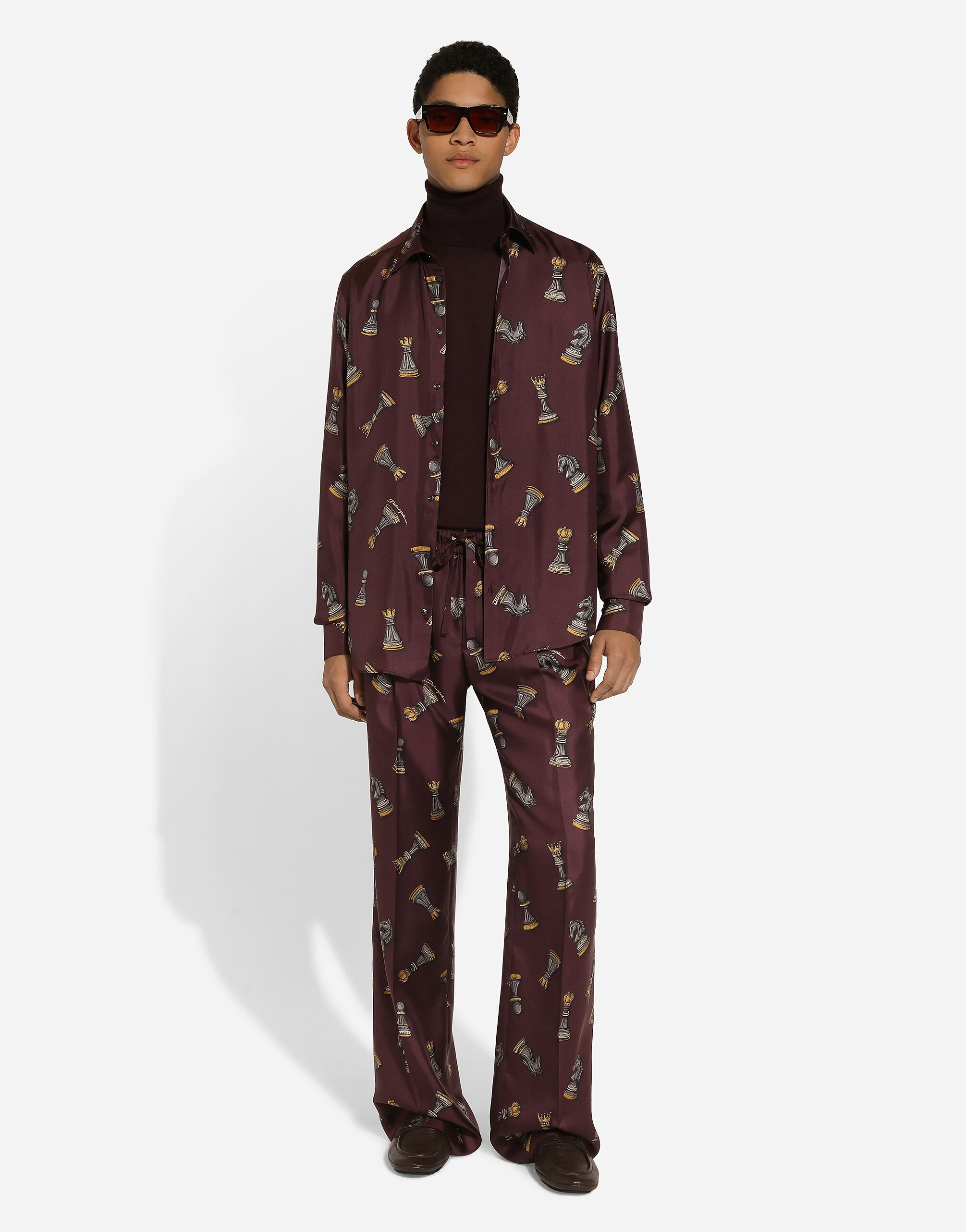 Printed silk Martini-fit shirt - 2