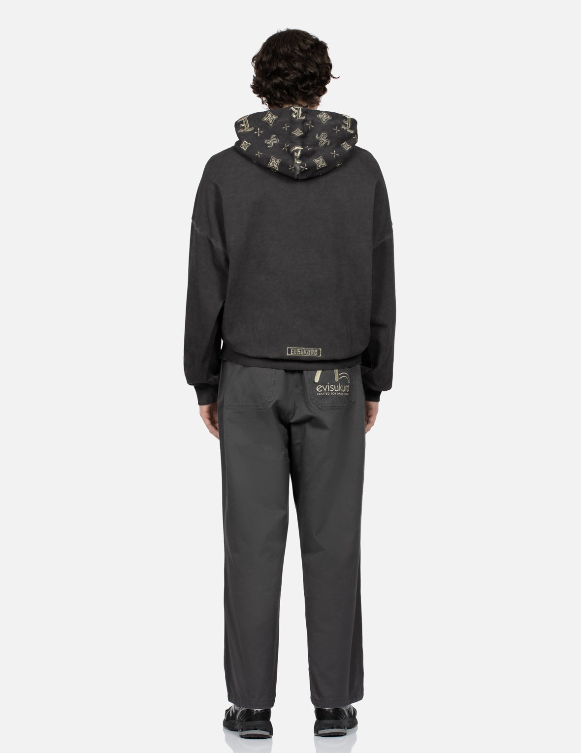 Monogram Embroidery Garment Dye Oversized Hoodie - 6