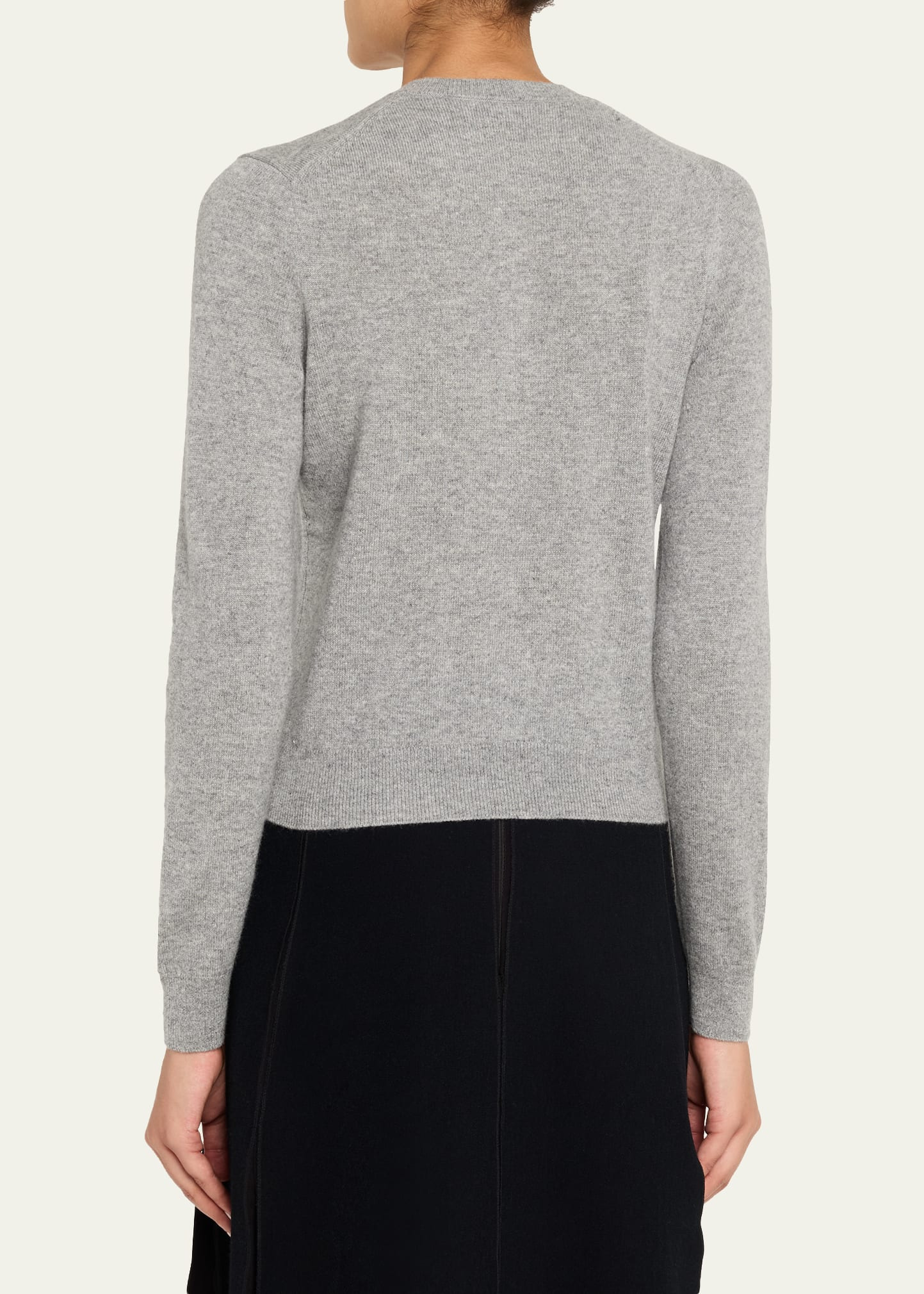 Cashmere Cropped Cardigan Sweater - 3