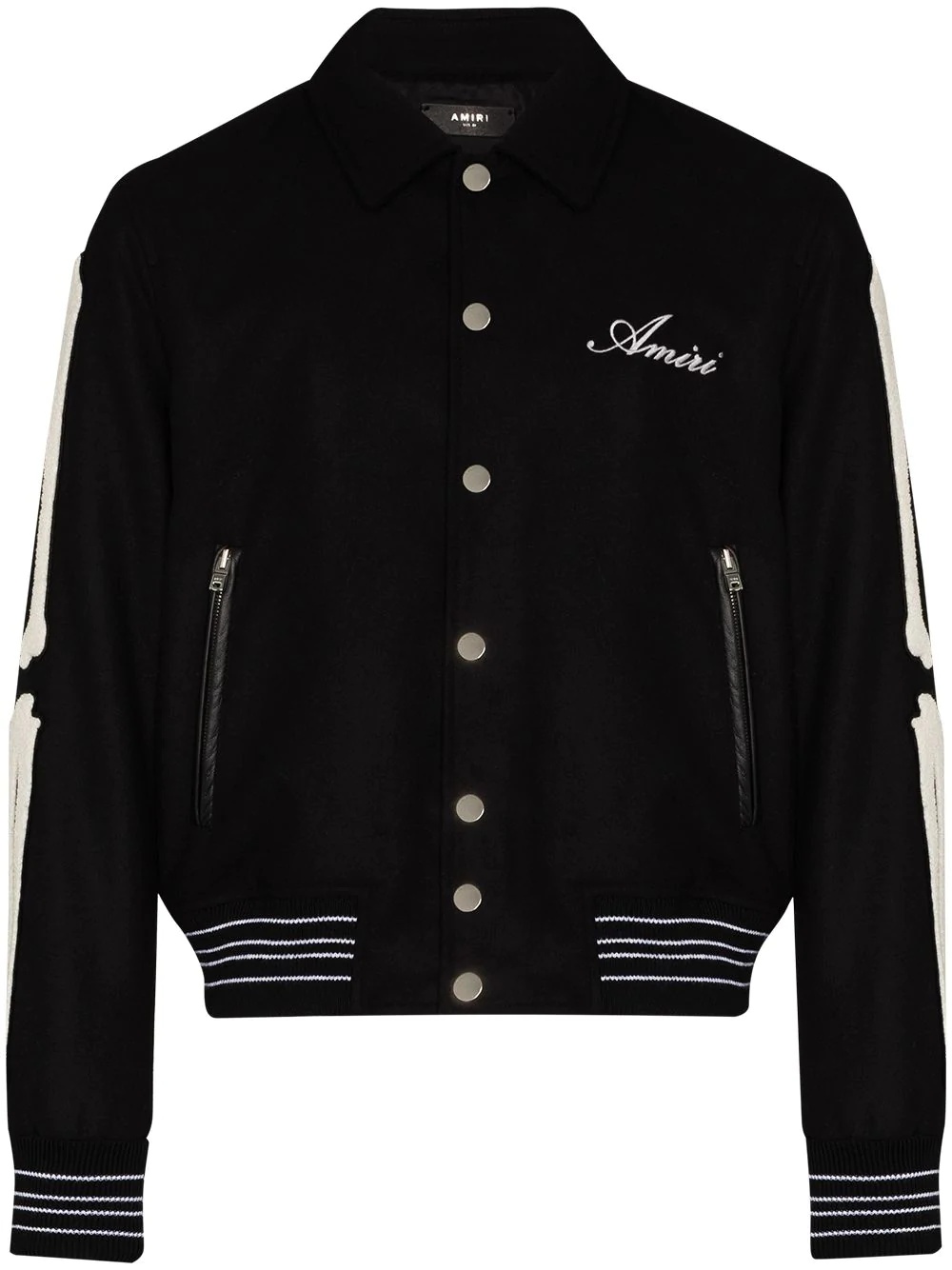 embroidered logo bomber jacket - 1