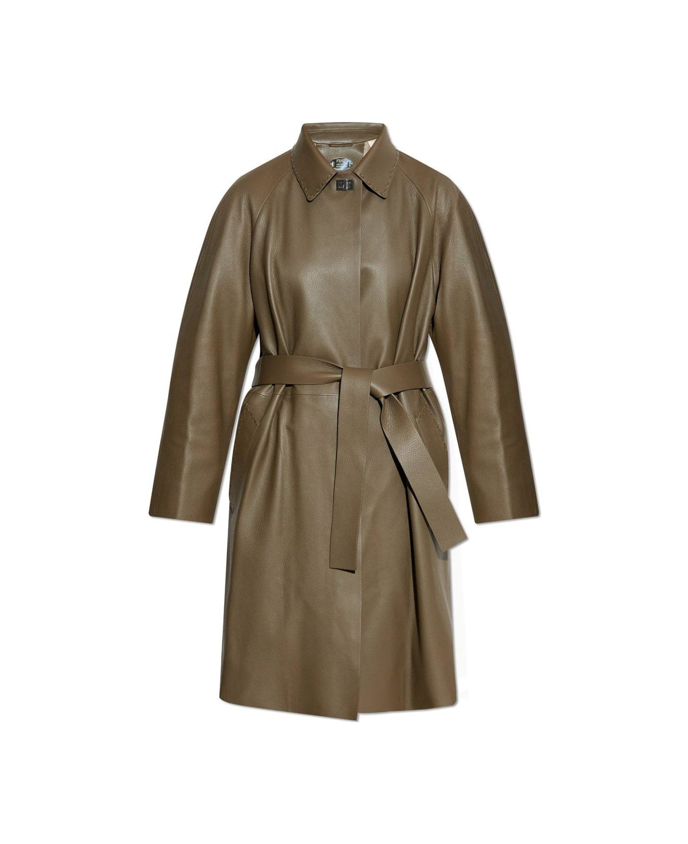 Leather Overcoat - 1