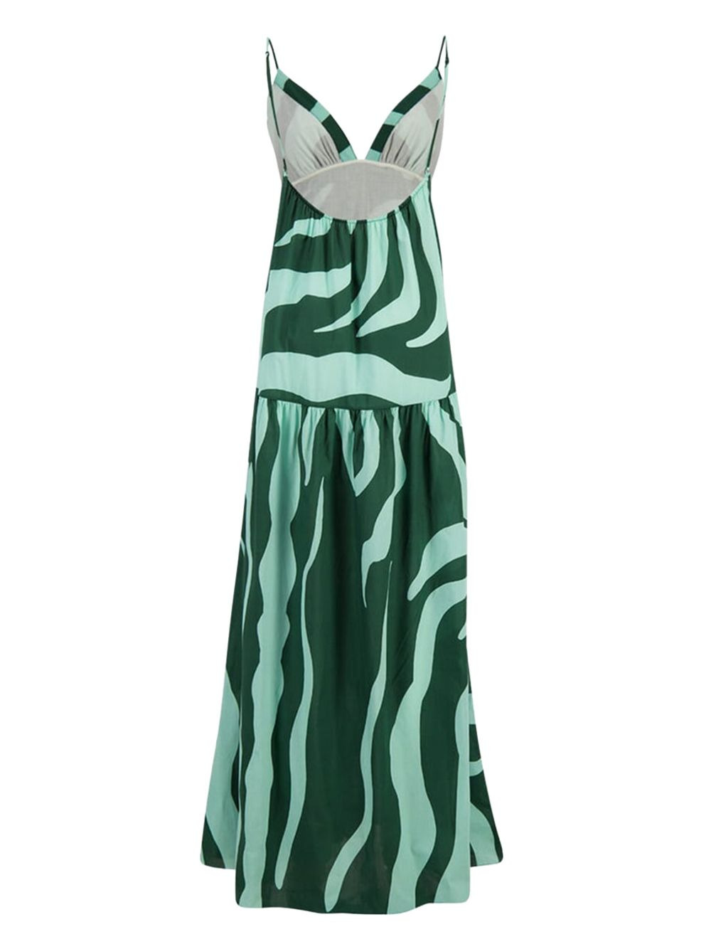 zebra-print tiered maxi dress - 3