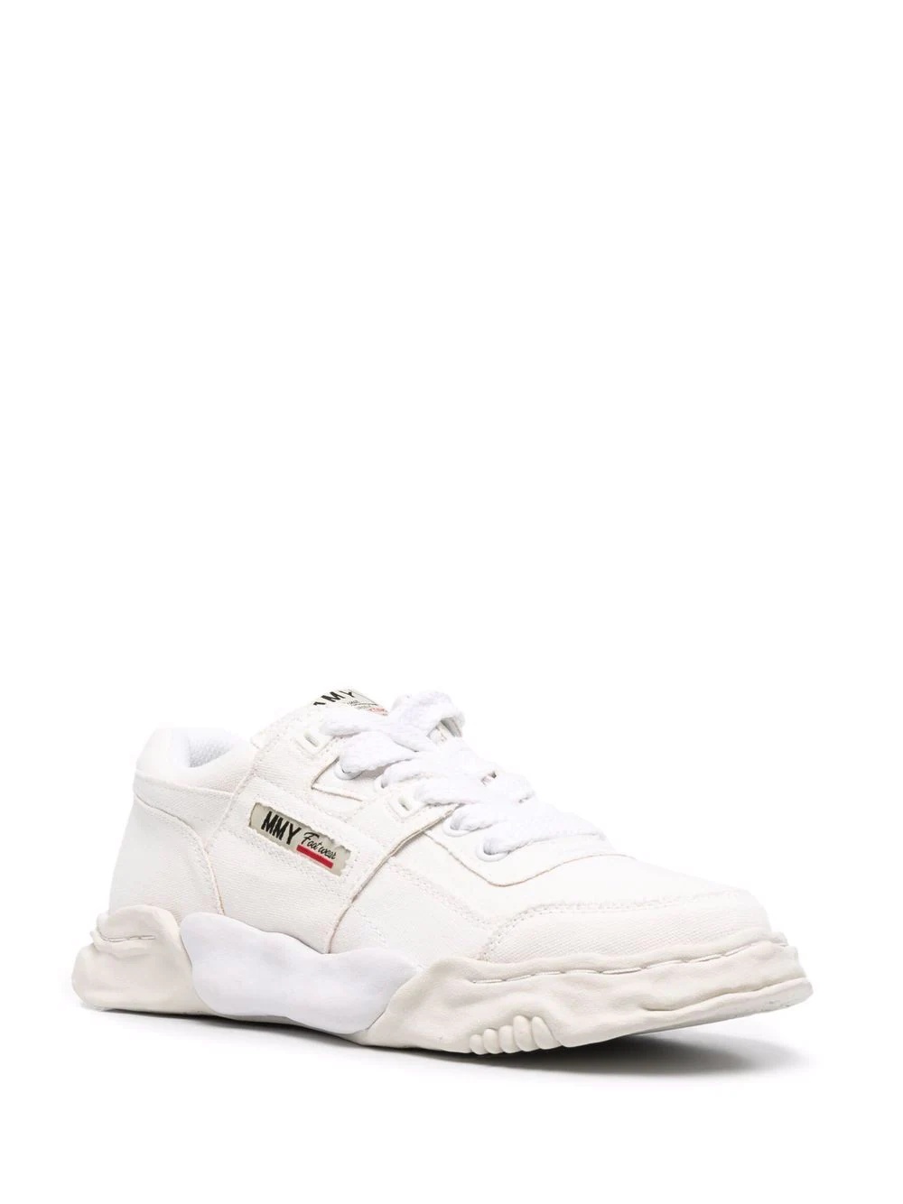 lace-up low-top sneakers - 2
