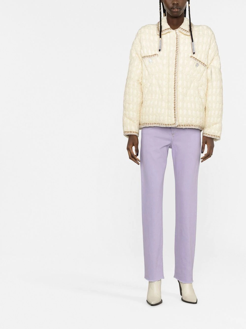 tweed puffer jacket - 2