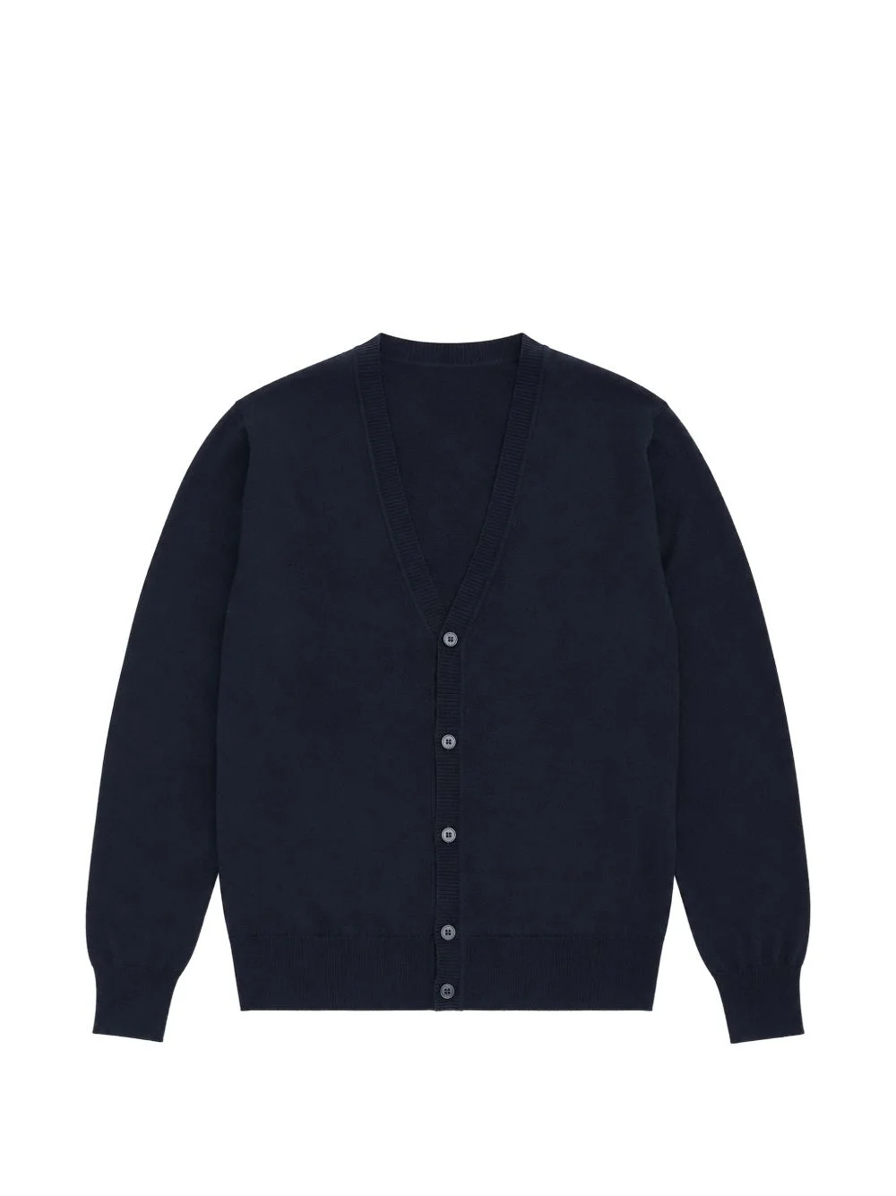 logo-embroidered V-neck cardigan - 1