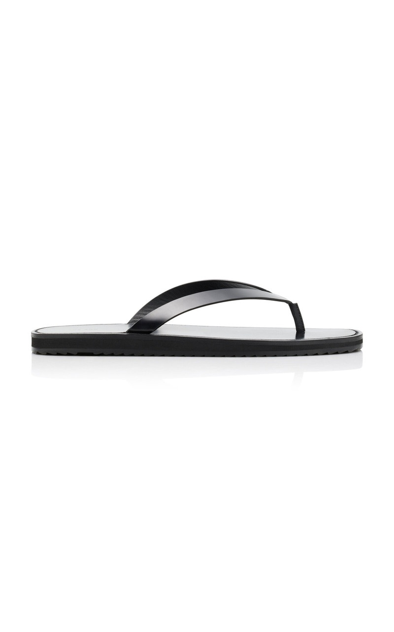 City Leather Flip-Flop Sandals black - 1