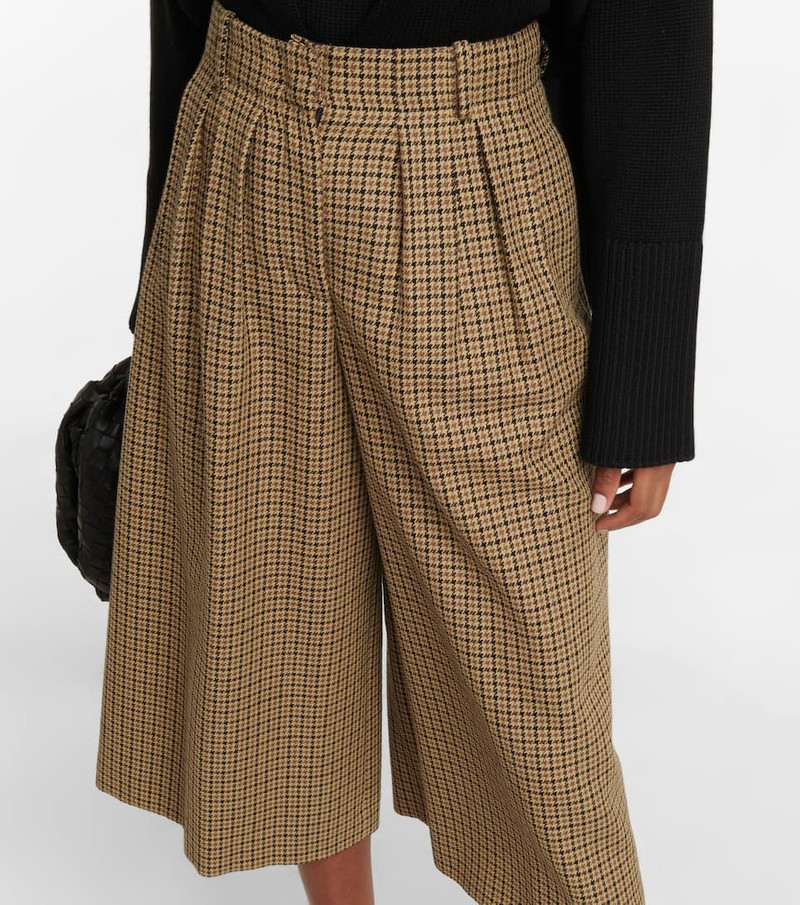 Houndstooth cotton and wool pants 4