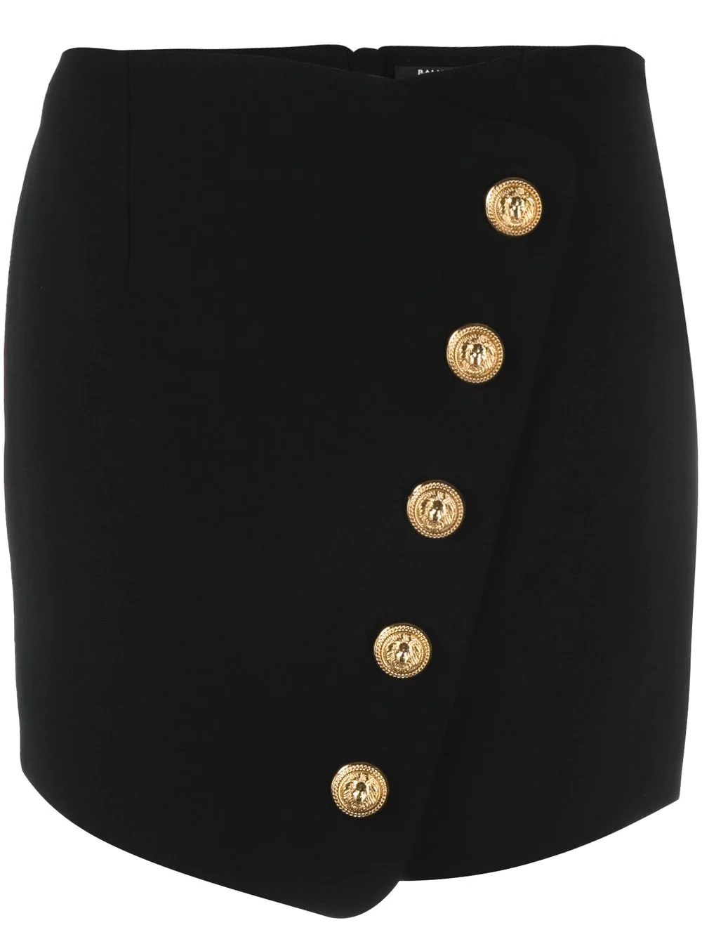 decorative button mini skirt - 1