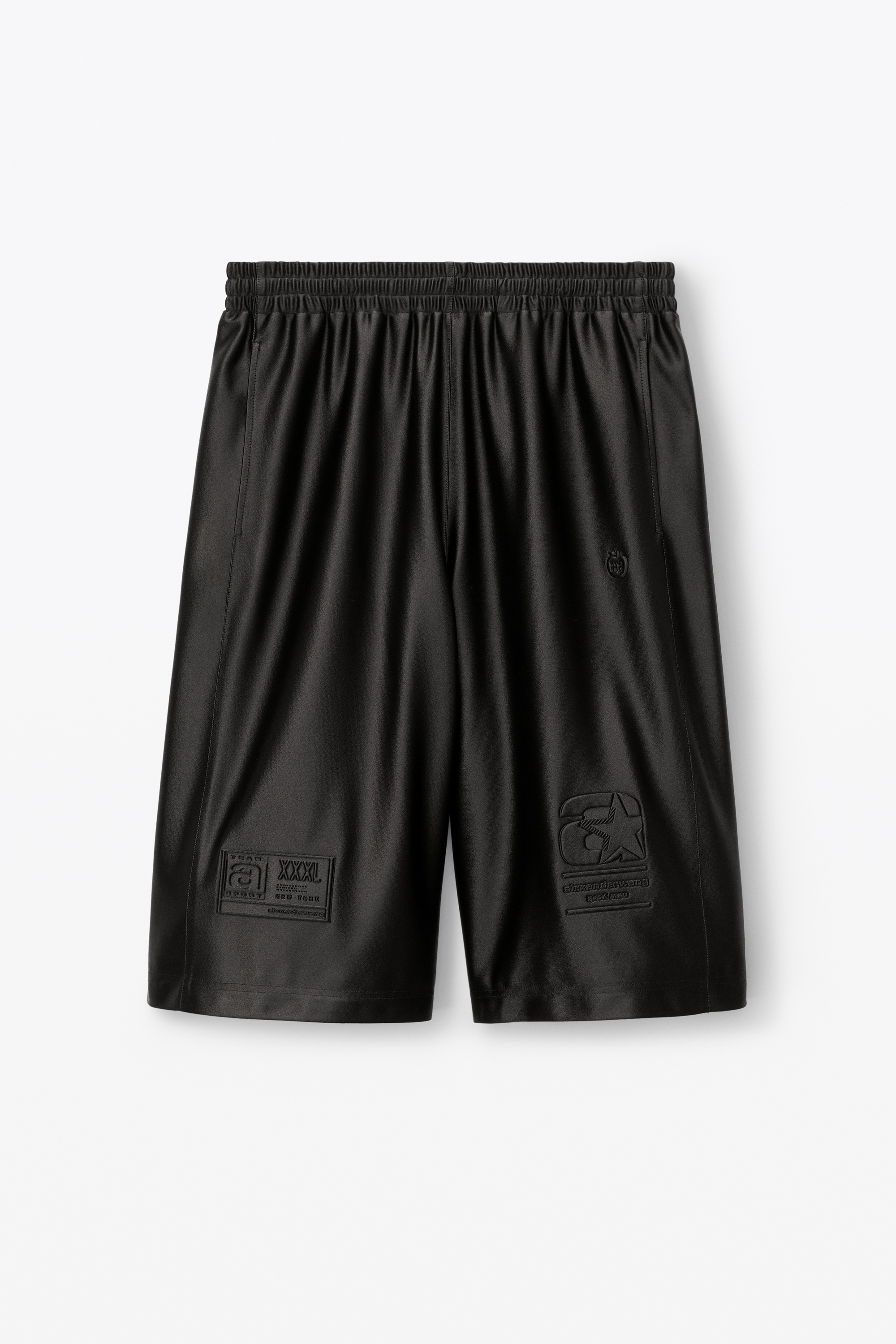 BASKETBALL SHORTS IN SATIN FAILLE JERSEY - 1