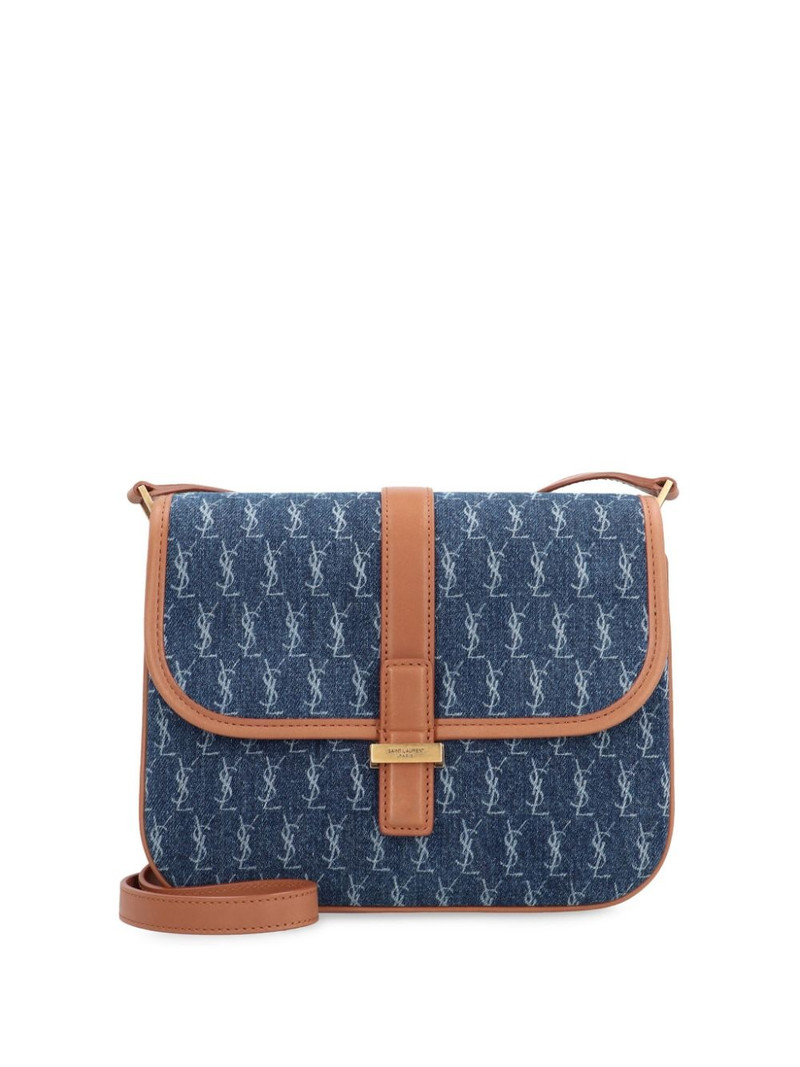 monogram denim crossbody bag 1