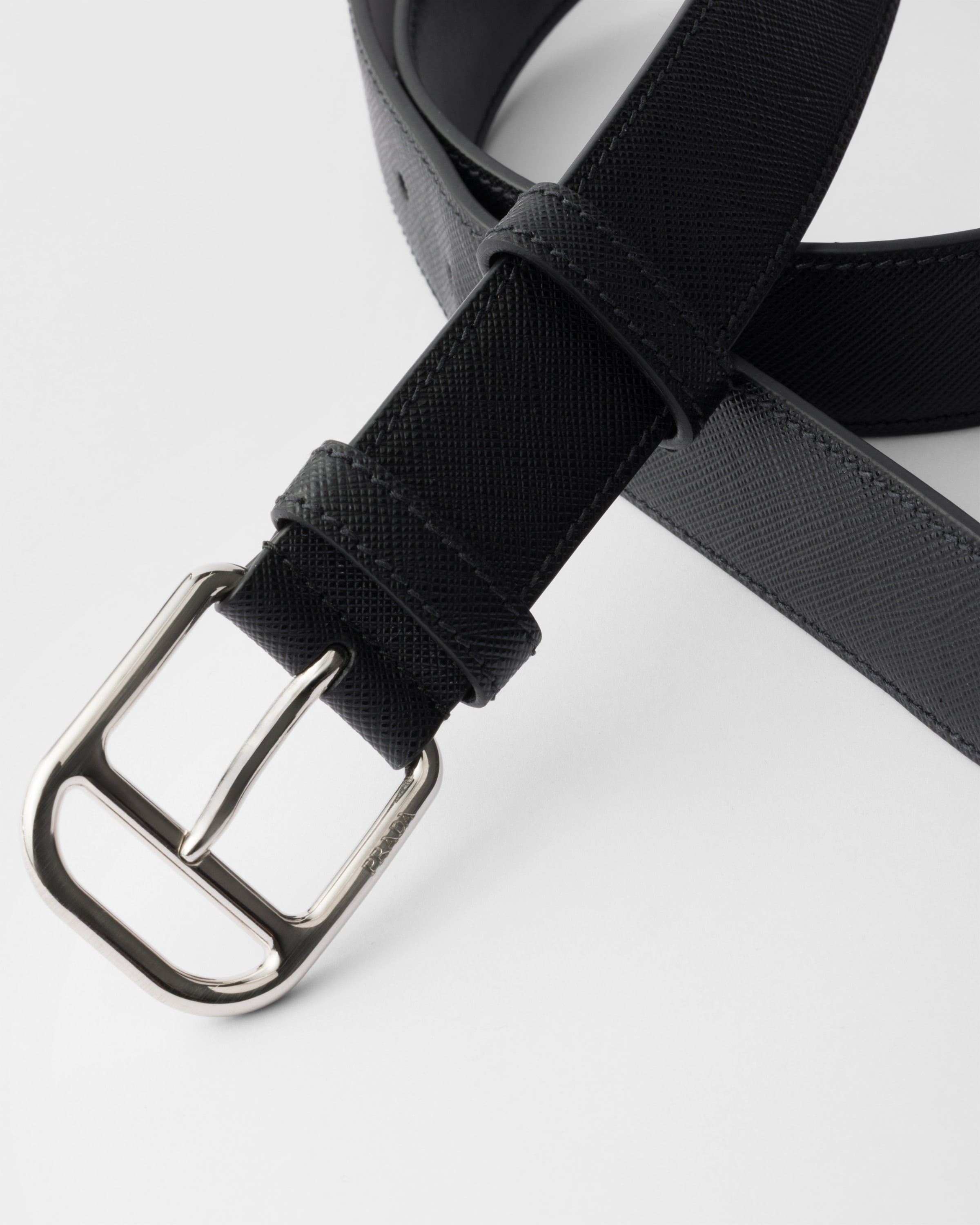 Saffiano leather belt - 3