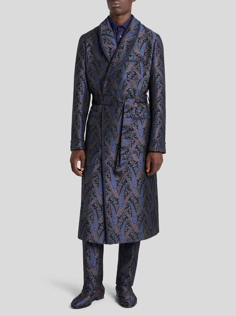 Etro CHENILLE JACQUARD ROBE COAT WITH METALLIC PAISLEY MOTIF outlook