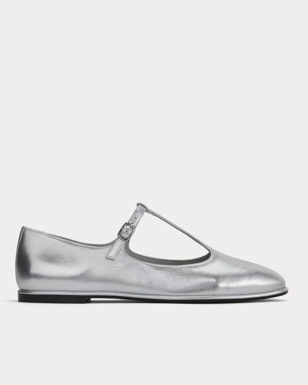 THE LEATHER T-STRAP FLAT - 1