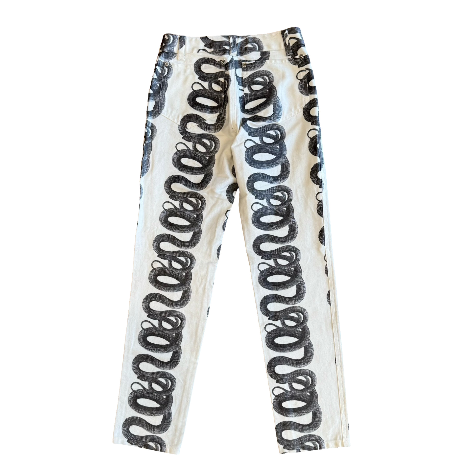Hysteric Glamour White Snake Print Denim SZ - 4