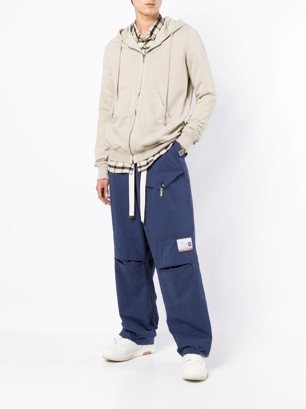 drop-waist tapered trousers - 2