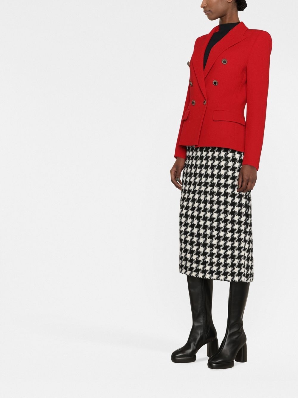 double-breasted wool blazer - 3