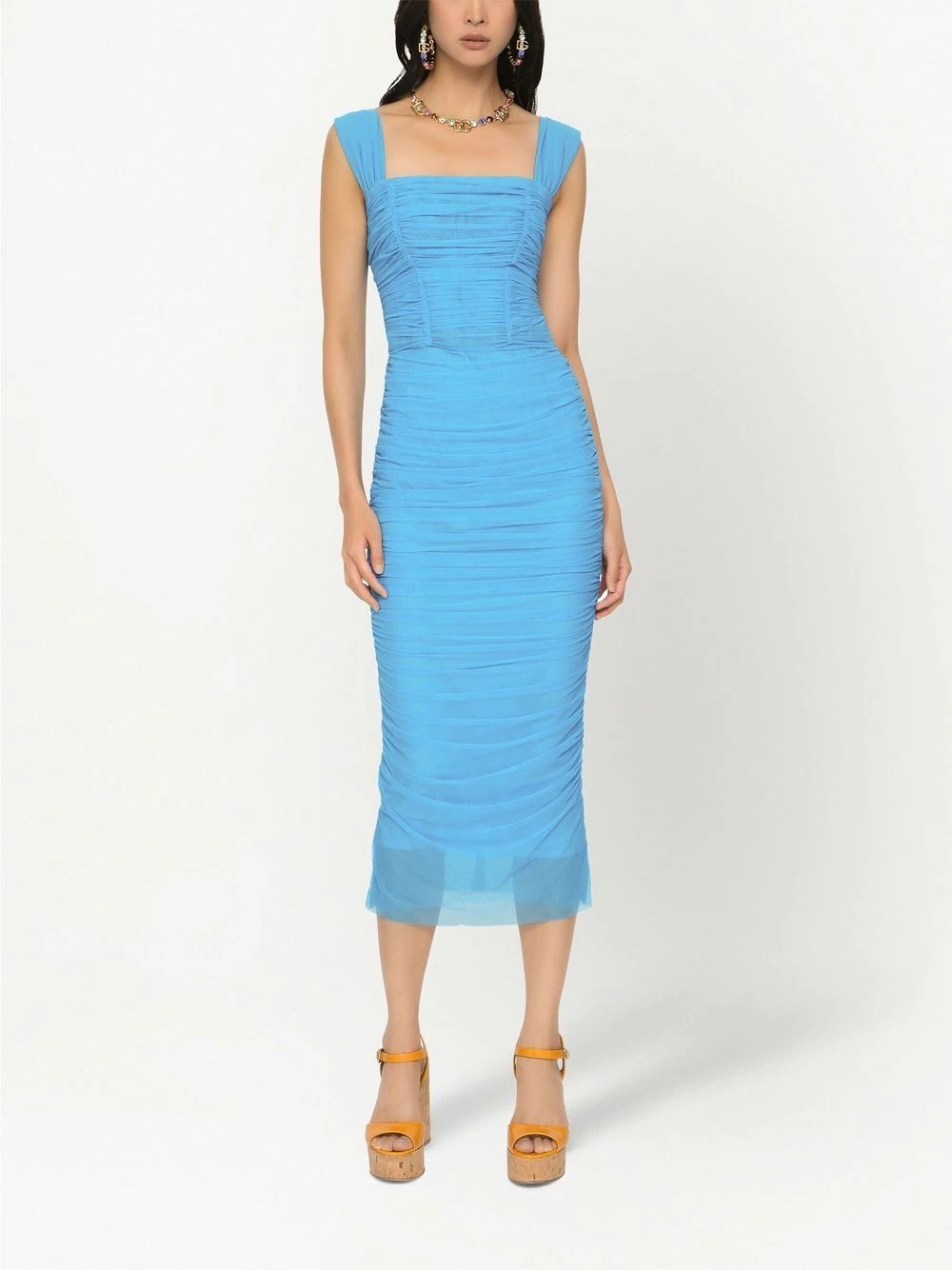 ruched midi dress - 3