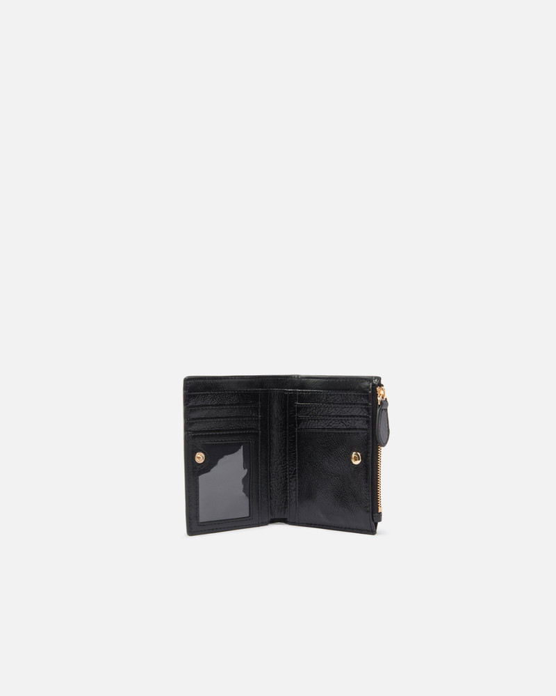 COMPACT SMALL WALLET IN SHINY LEATHER WITH LOGO 3