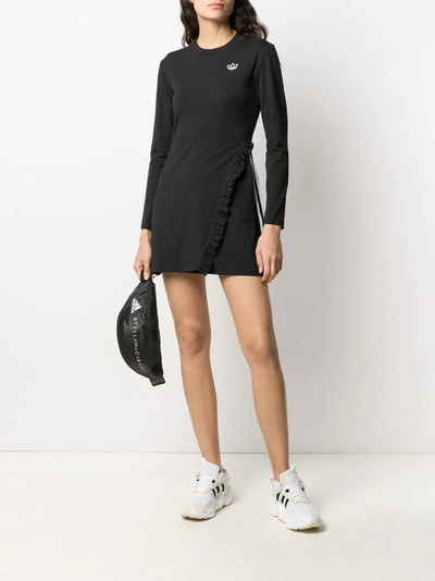 adidas ruffled detail mini dress outlook