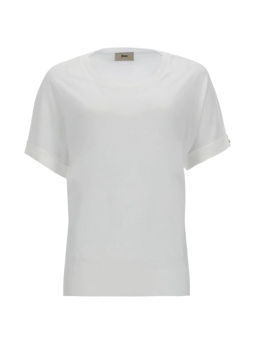 cuffed sleeve T-shirt - 1