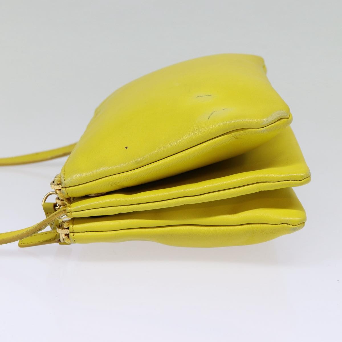 CELINE Trio Large Shoulder Bag Leather Yellow Gold - 3