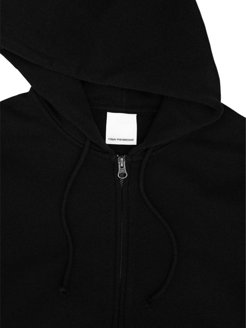 logo-patch zip-up hoodie 3