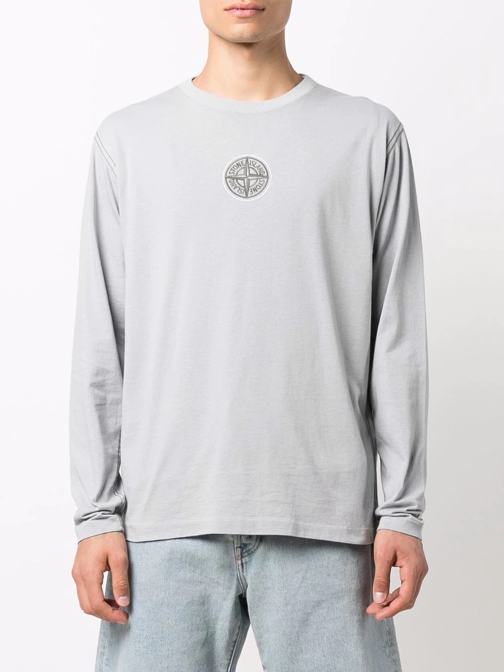 logo-print long-sleeved T-shirt - 3