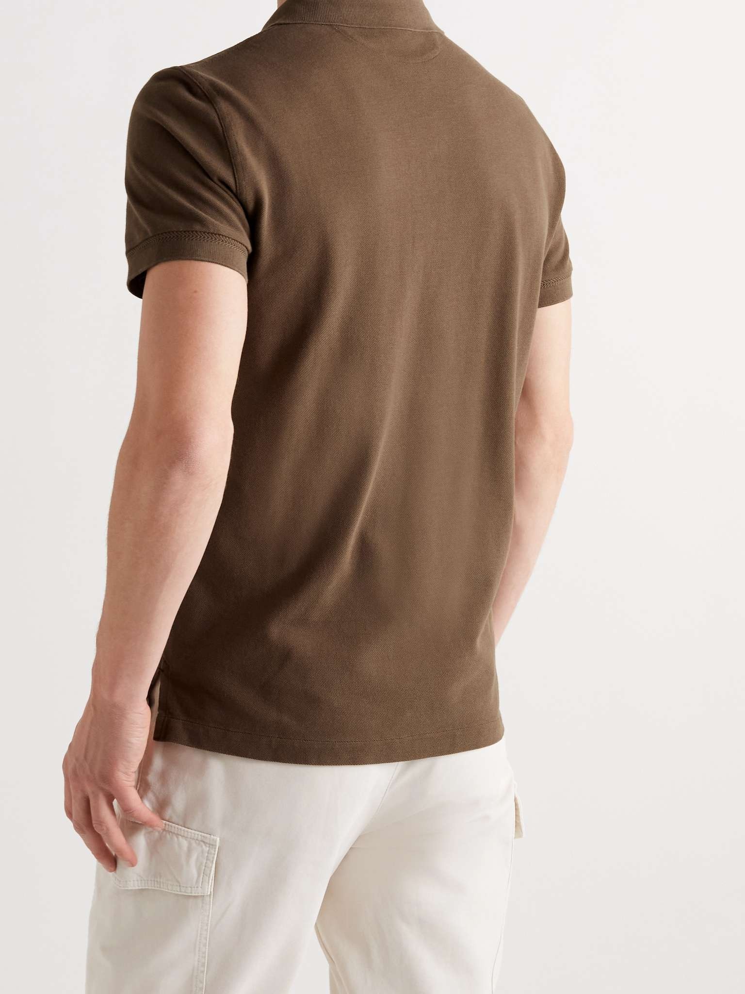 Garment-Dyed Cotton-Piqué Polo Shirt - 4