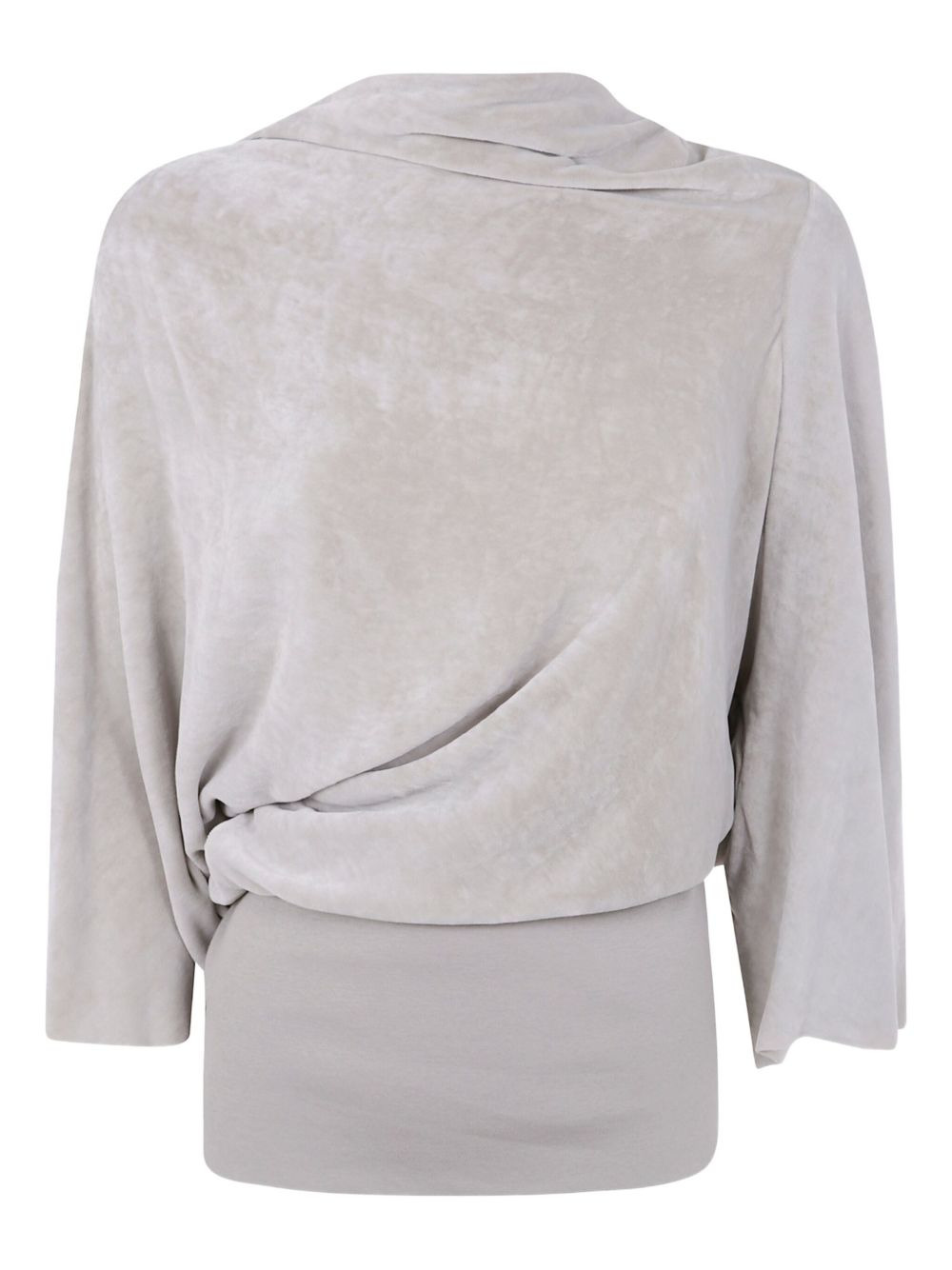 draped cowl-neck top - 2