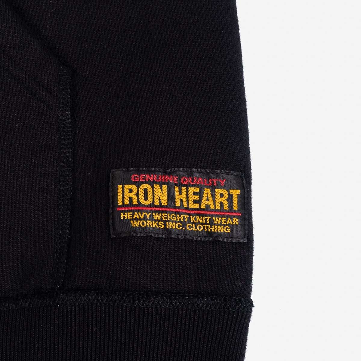 IHSW-60-BLK Printed 14oz Ultra Heavyweight Loopwheel Cotton Zip Up Sweater - Black - 11