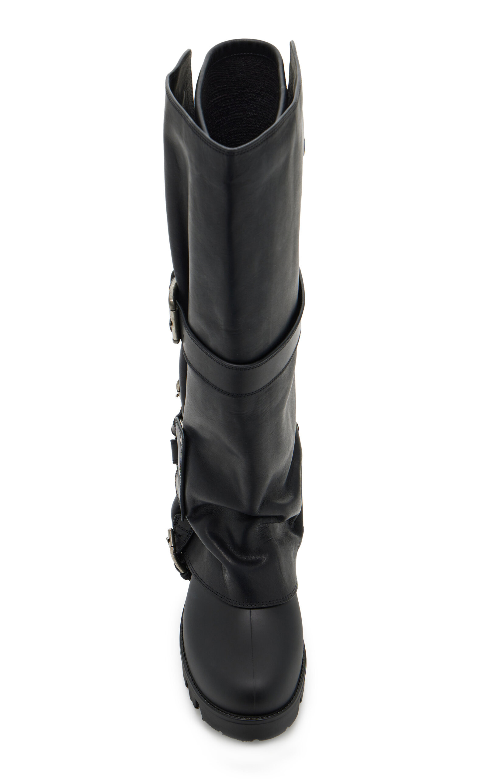 Rubber and Leather Rainboots black - 3