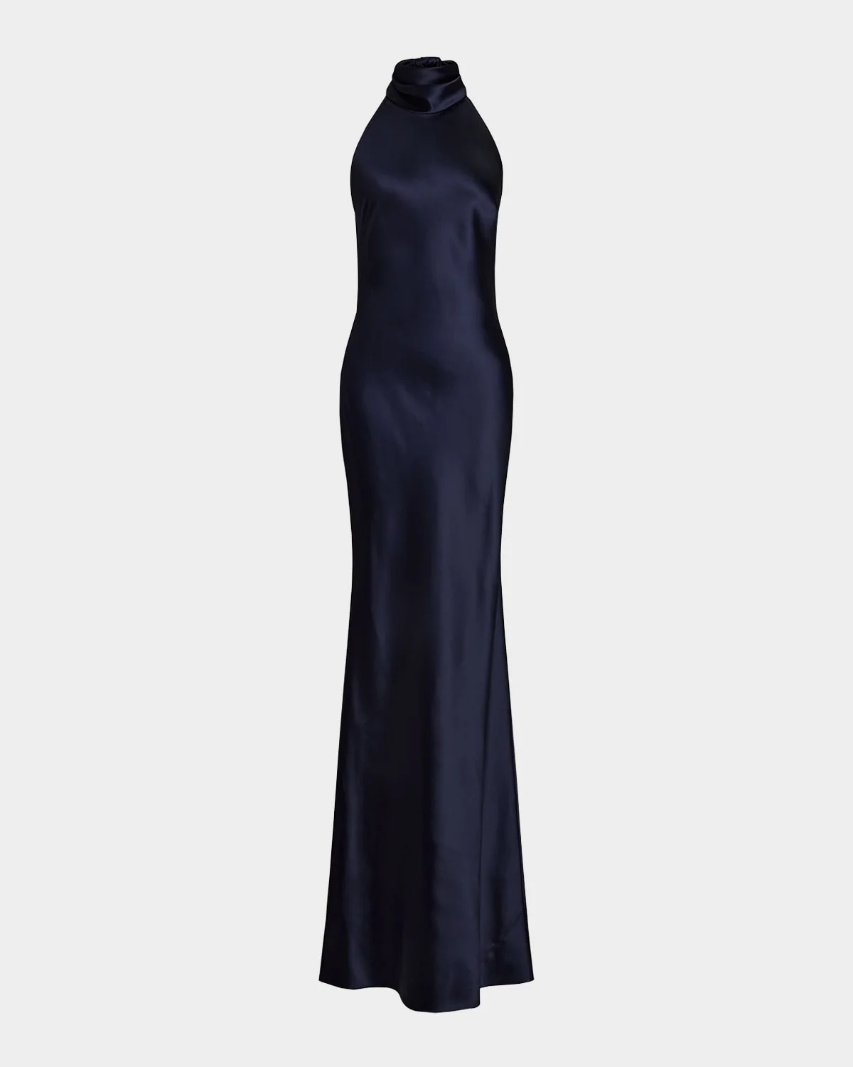 Chilton Stretch Satin Evening Dress - 1