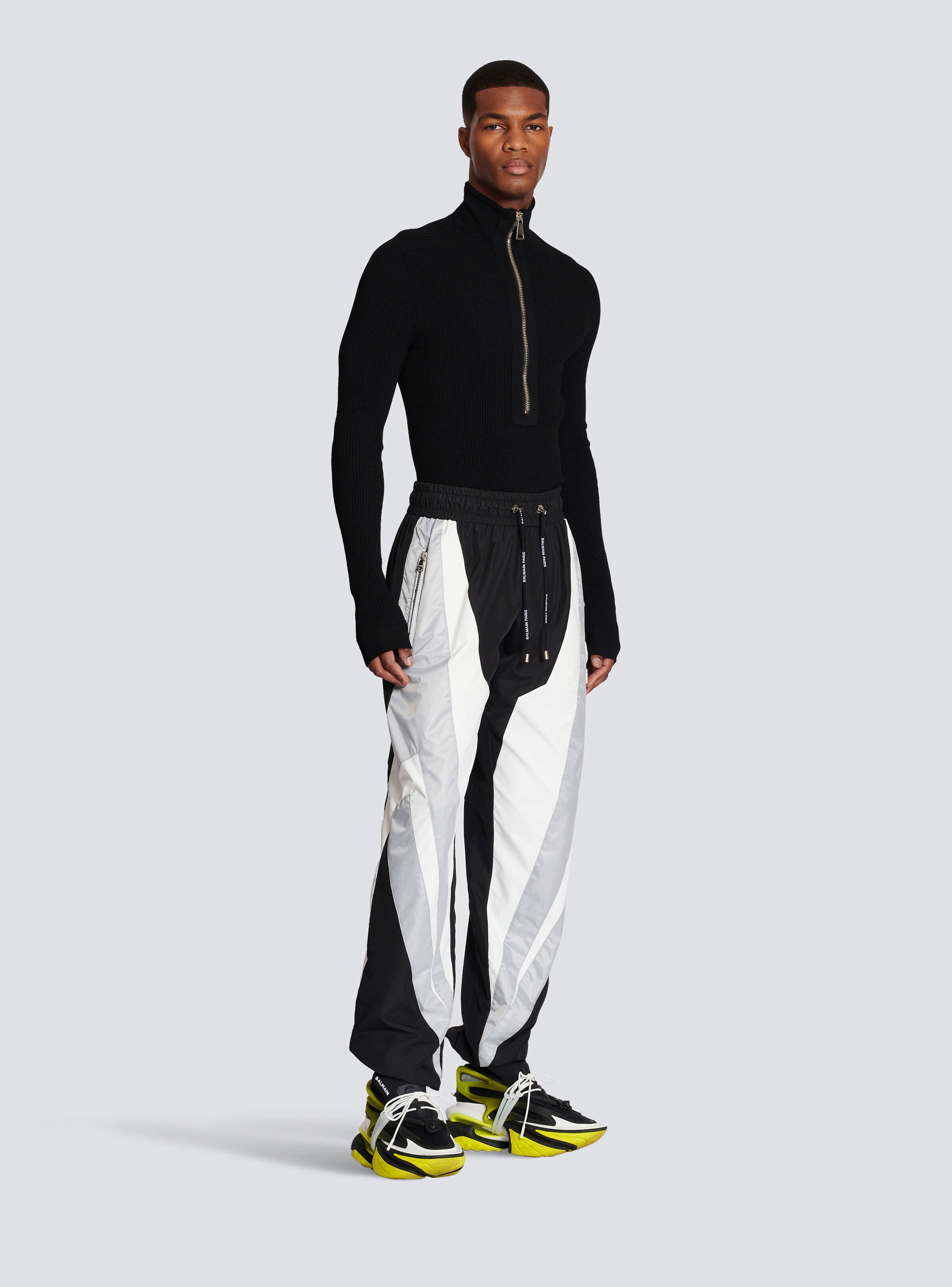 Balmain logo nylon trousers - 3