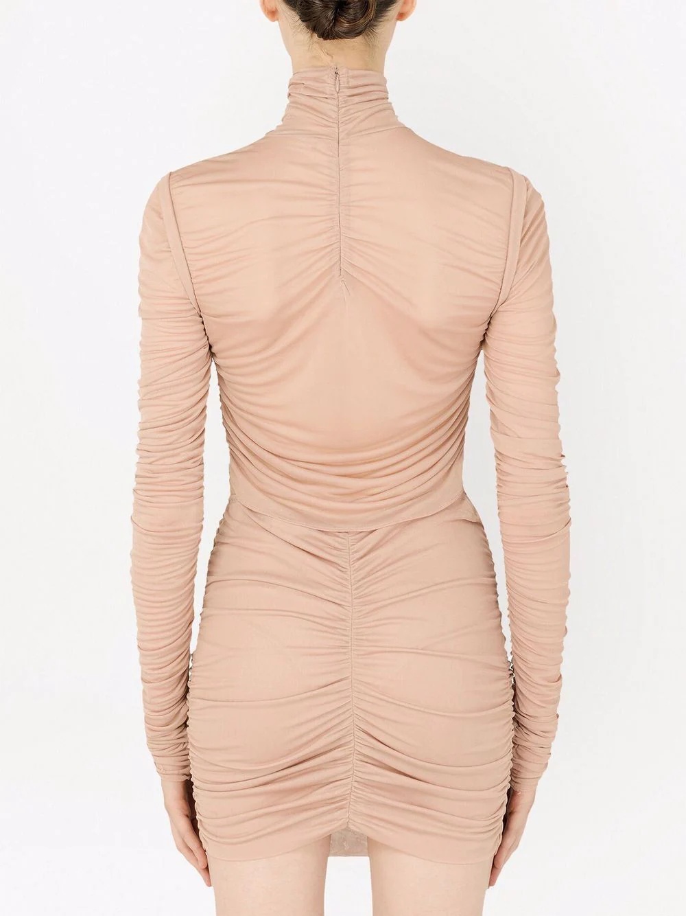 ruched roll-neck top - 4