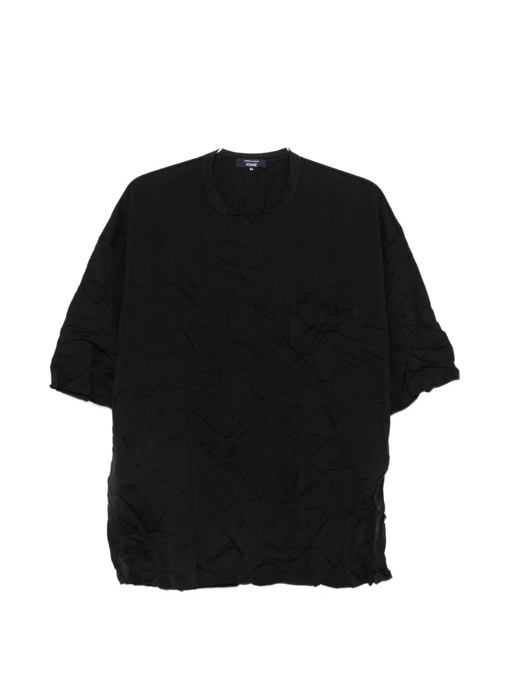 crinkled-finish chest-pocket T-shirt - 1