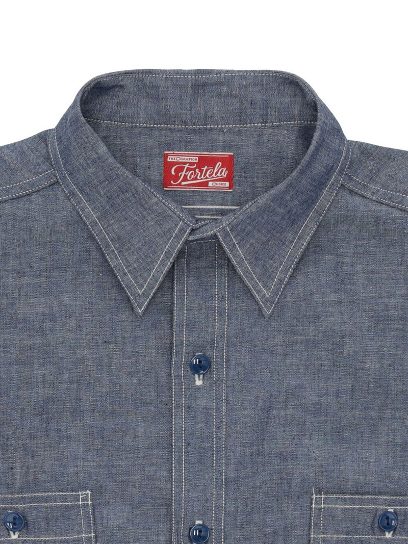 Otero patch-pocket chambray shirt 3