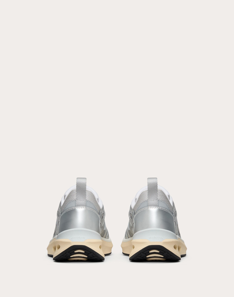 Valentino VLOGO EASYJOG SNEAKER IN MIRROR AND FABRIC outlook
