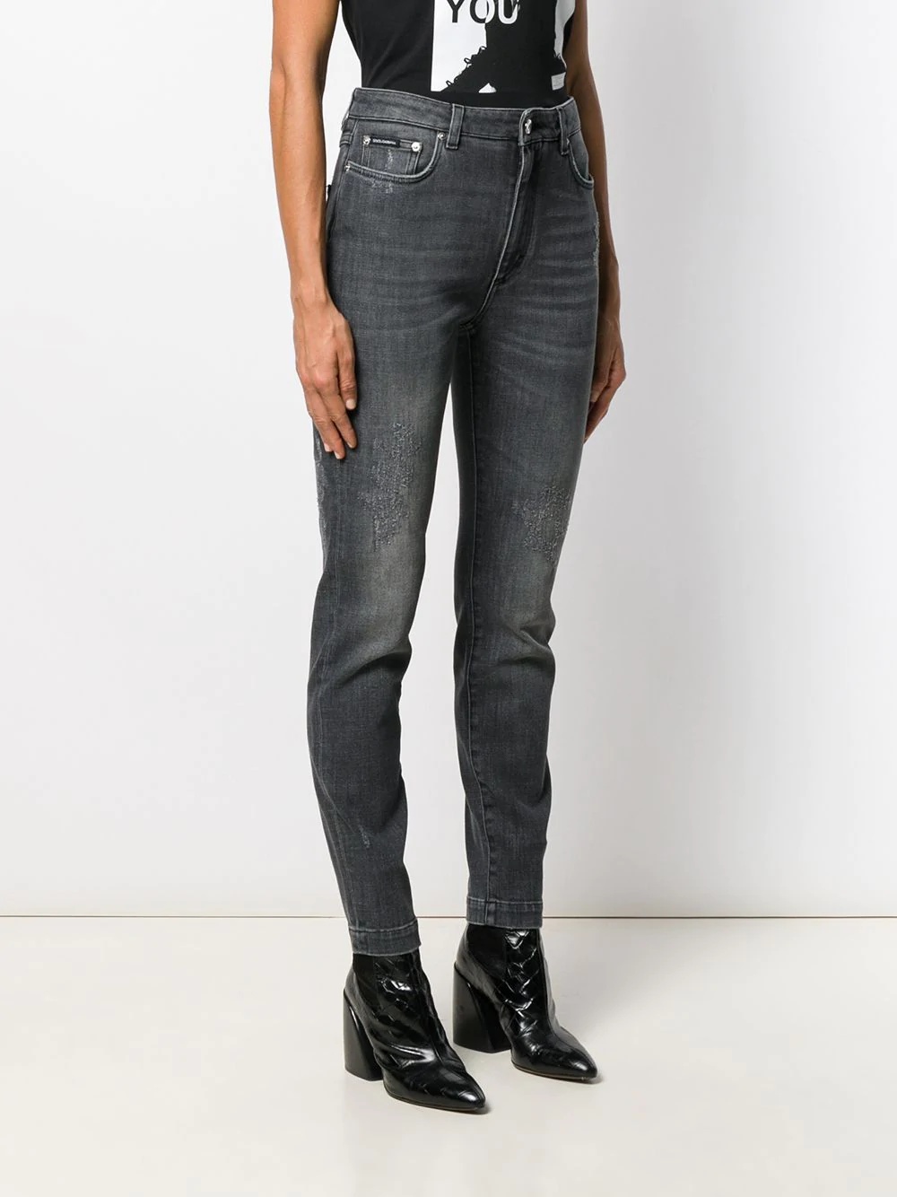 distressed skinny jeans - 3