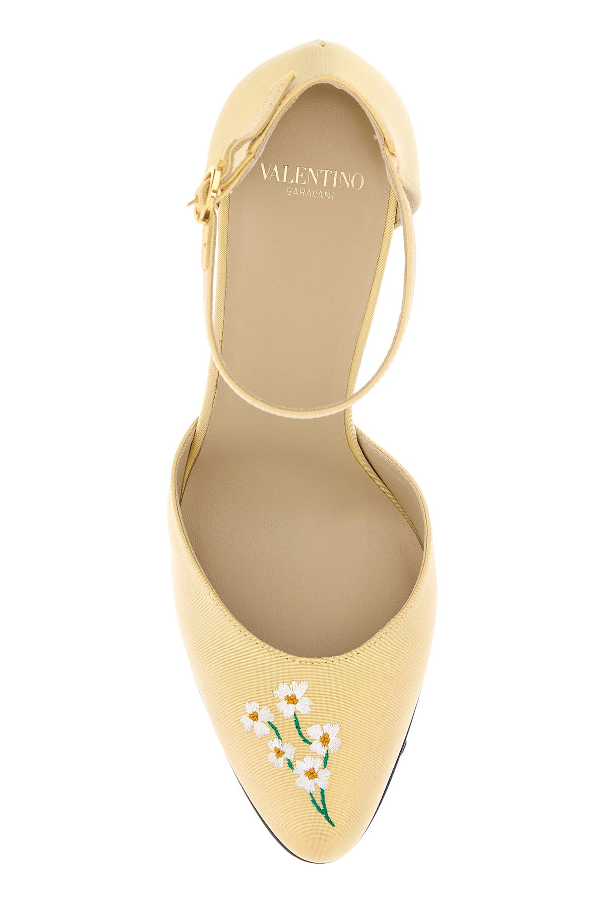 Yellow fabric Hi Dolly pumps - 4