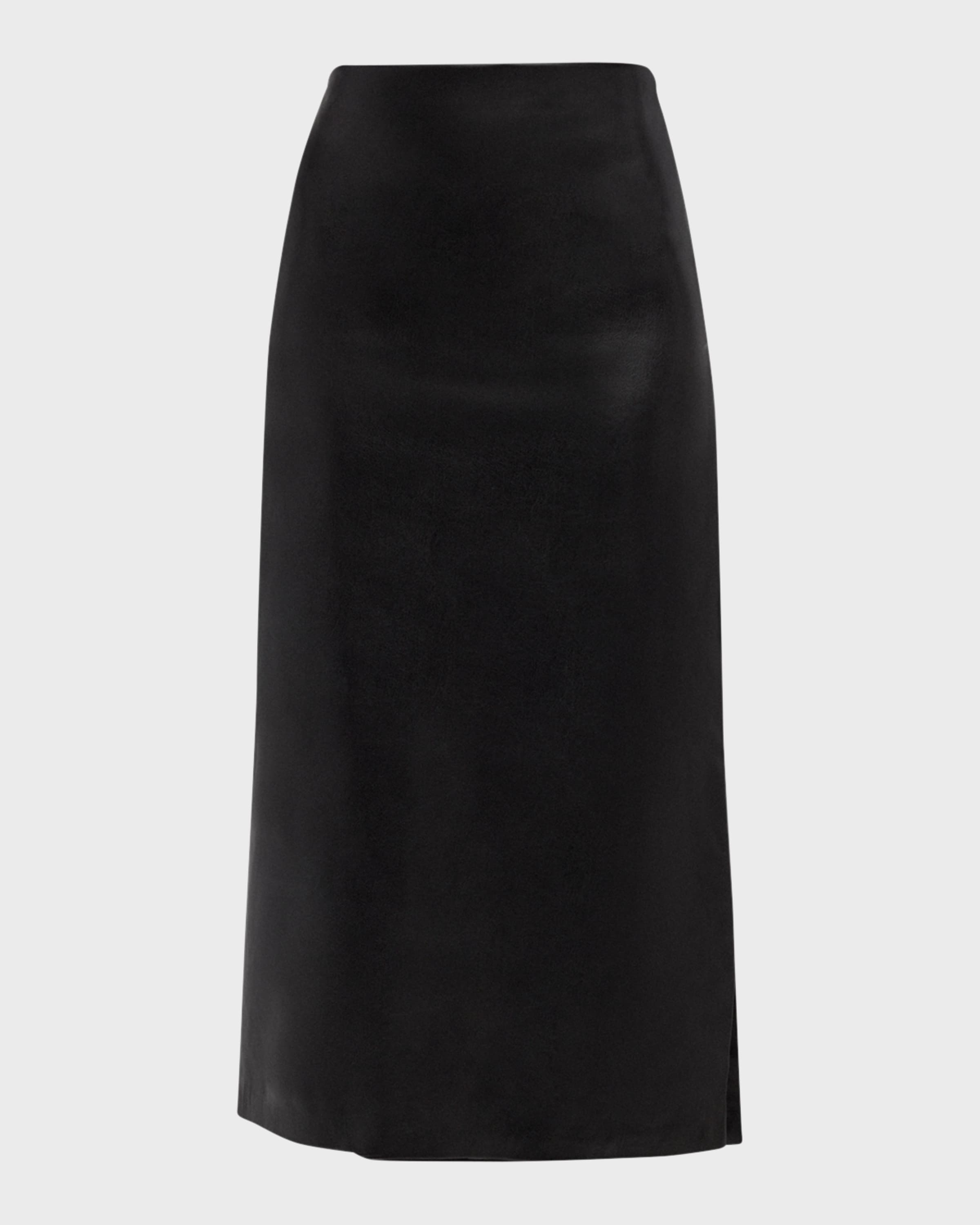 Maeve Vegan Leather Slip Skirt - 1
