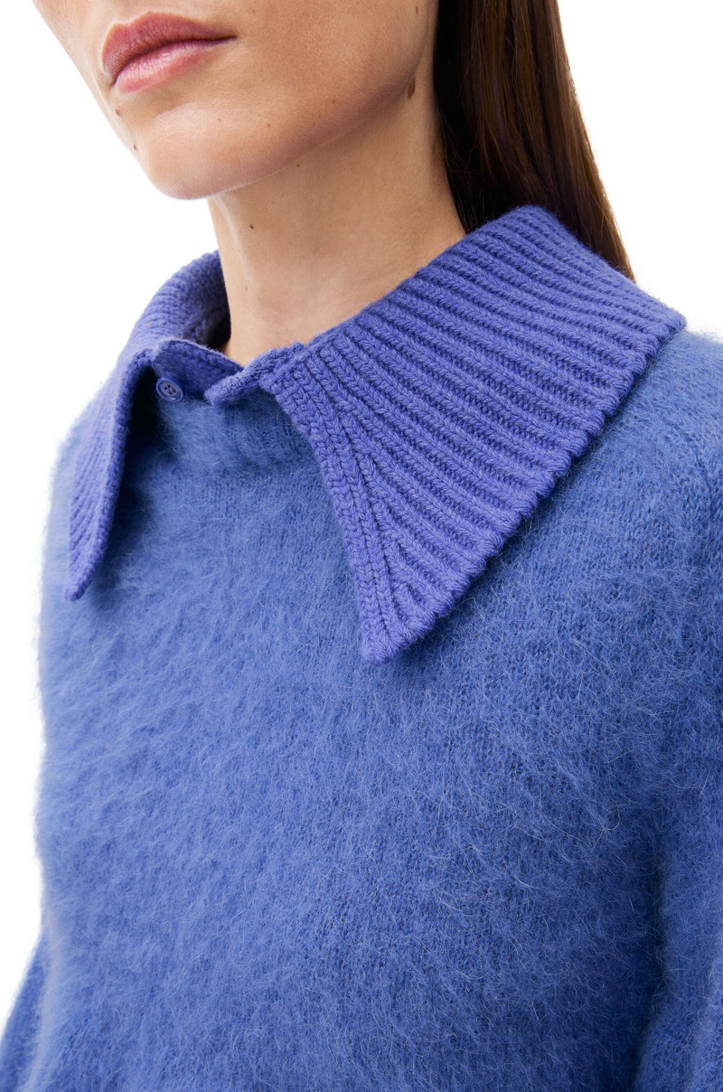Polo sweater in mohair blend 5