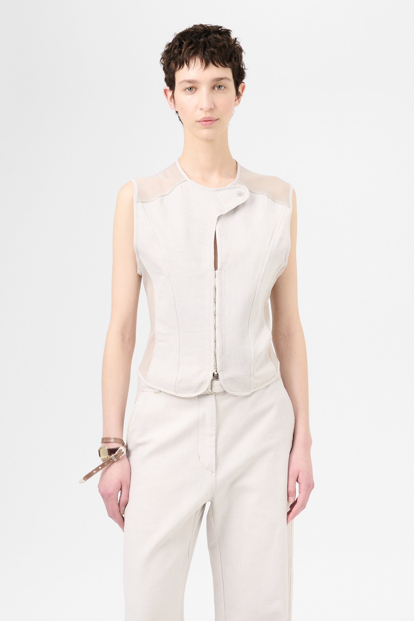 Corset Vest Dust Bunny Disrupted Sateen - 3