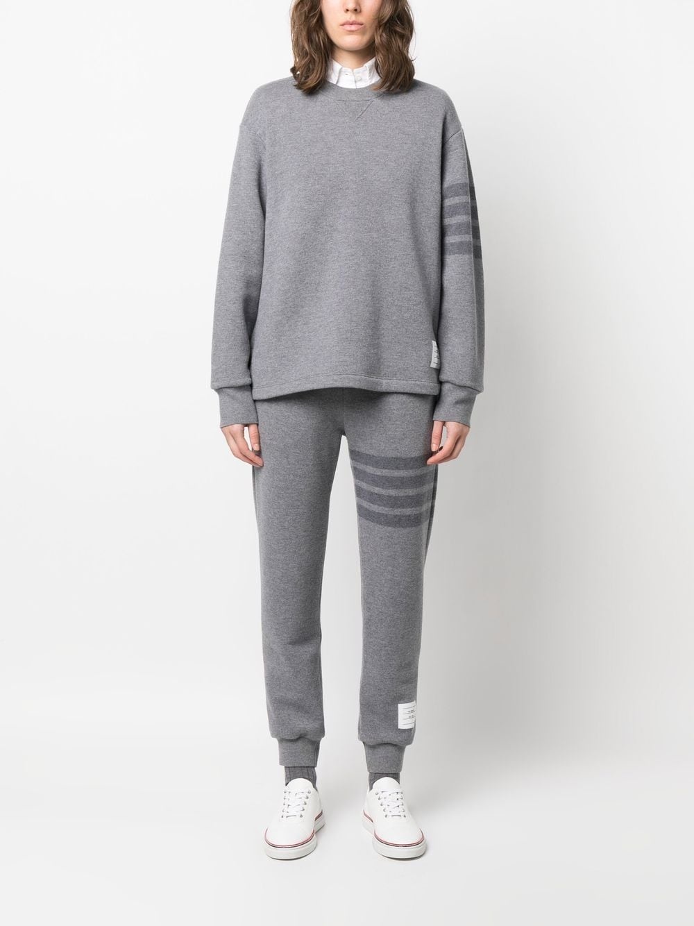 knitted side-stripe track pants - 2