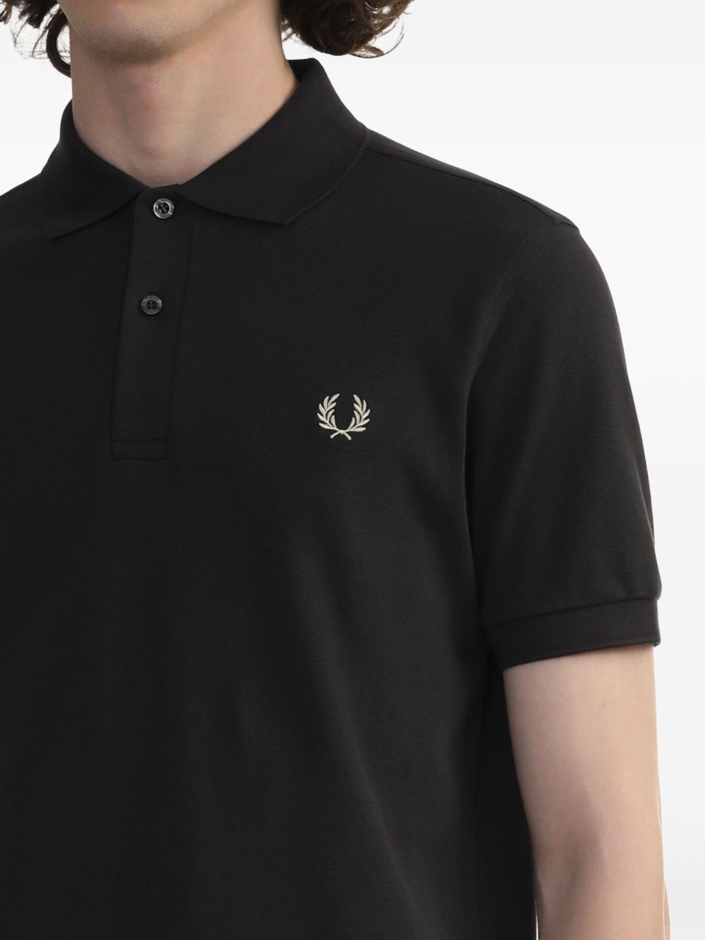 logo-embroidered polo shirt - 4