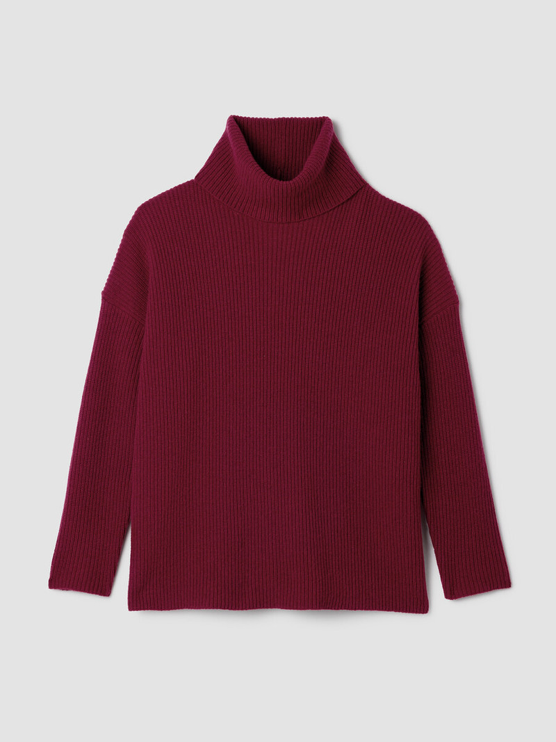 Recycled Wool Cashmere Turtleneck Top 1