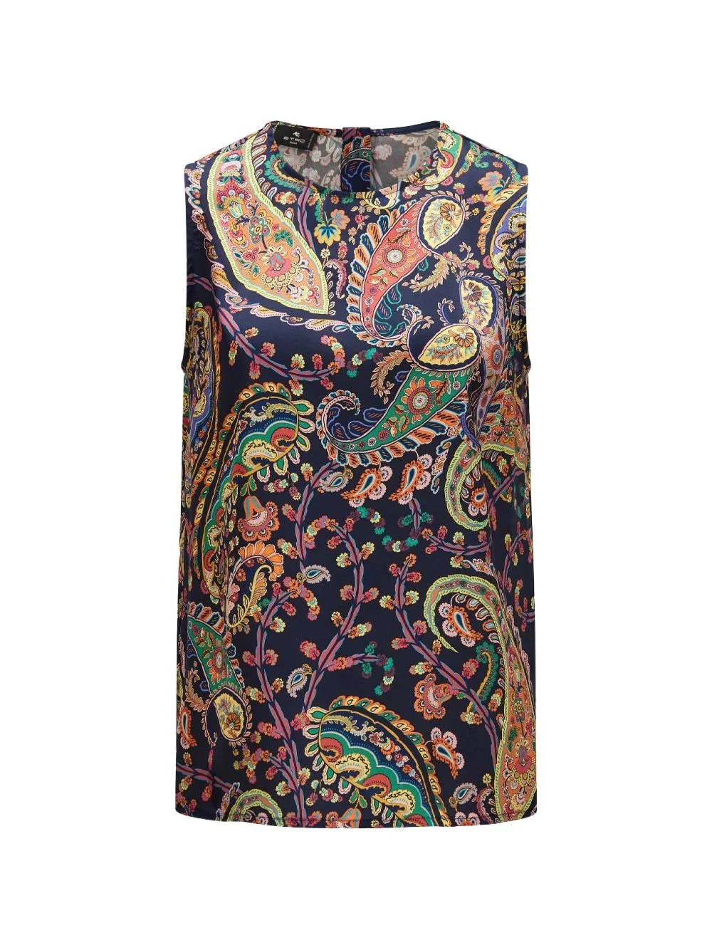 paisley-print sleeveless blouse - 1