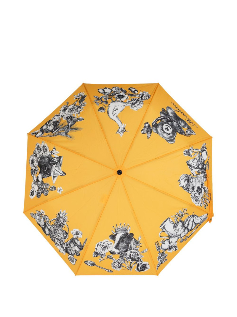 Moschino graphic-print umbrella outlook
